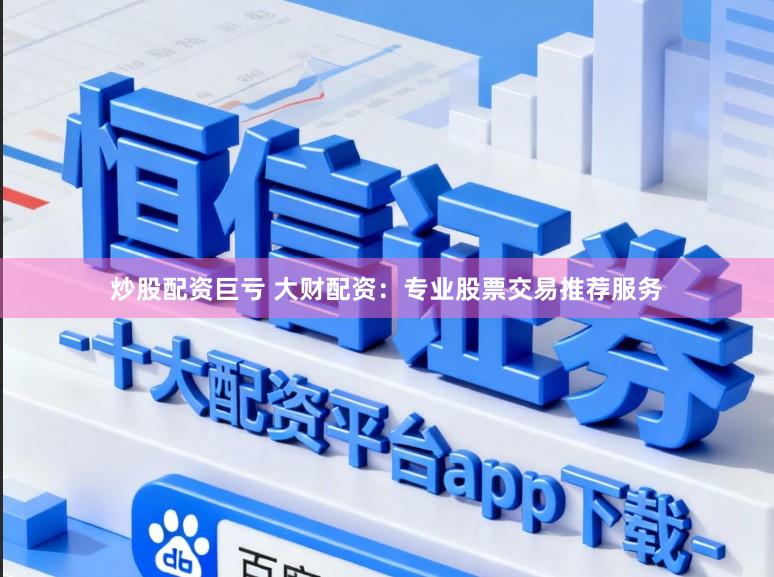 炒股配资巨亏 大财配资：专业股票交易推荐服务